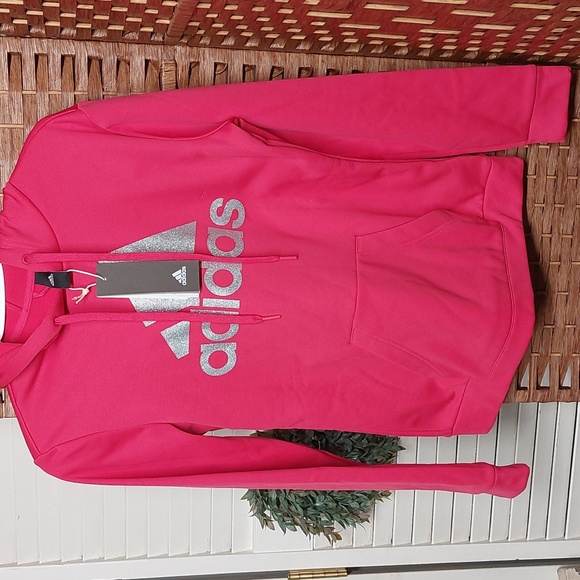 Adidas Hoodie Raspberry Pink small - Picture 3 of 10